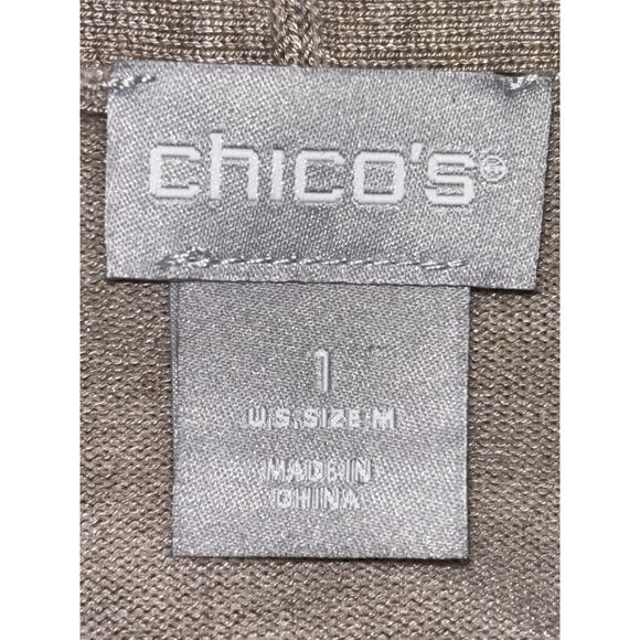 Chicos Womens Open Front Long Sweater Cardigan Medium (Size 1) Boho Earth Tones - Picture 11 of 11